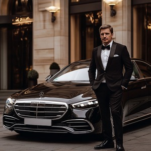 luxury chauffuer driven car